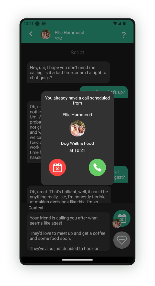 Image of SafelyHome's calls, with over 40 available calls in app